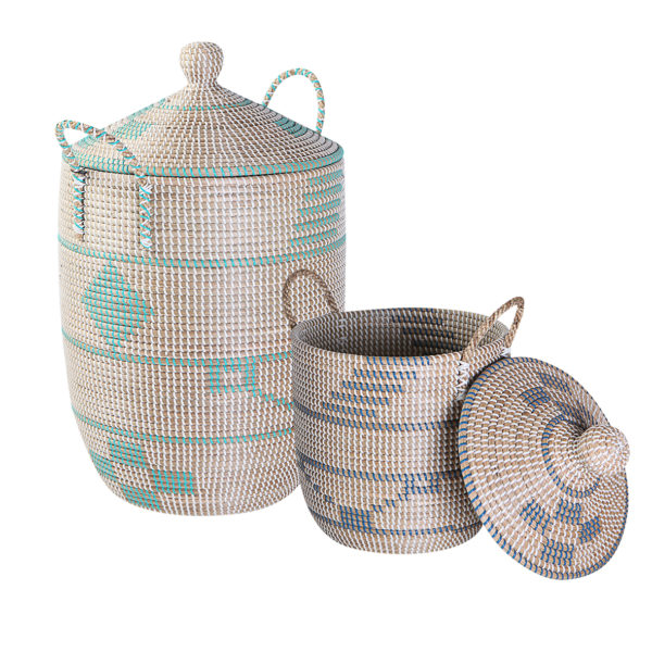 Seagrass Laundry Basket with Lid BK323158